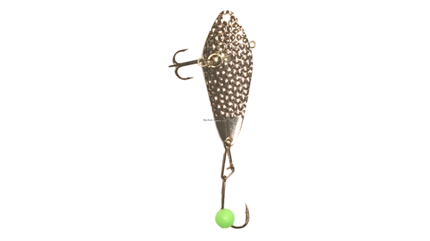 Picture of Freedom Hammered Minnow Spoon/ Beaded Hook. Includes 2 Extra Beaded Hooks. 1/8Oz , Silver
