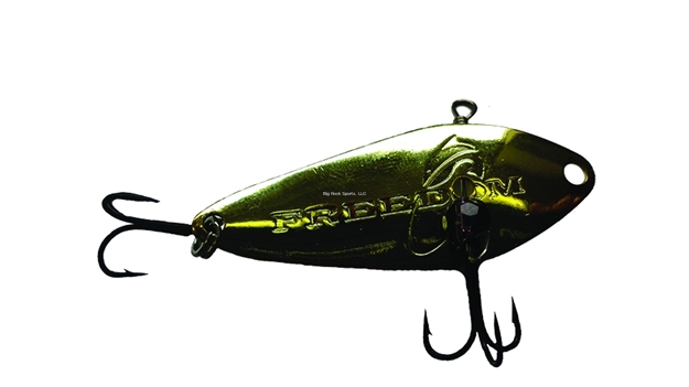 Picture of Freedom Minnow Spoon Vertical Jig, 1 1/2", 3/32 Oz, Gold With Purple Glass Bead