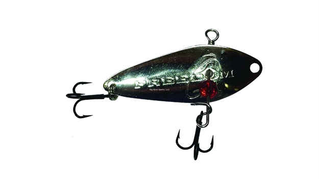 Picture of Freedom Minnow Spoon Vertical Jig, 1 1/2", 3/32 Oz, Silver With Red Glass Bead