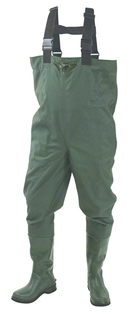 Picture of Frogg Toggs Cascades 2-Ply Poly/Rubber Bootfoot Chest Wader Cleated, Forest Green, Size 12