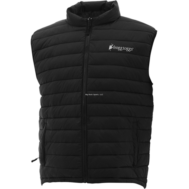 Picture of Frogg Toggs Co-Pilot Insulated Puff Vest, Ripstop Nylon, Black, Size XL