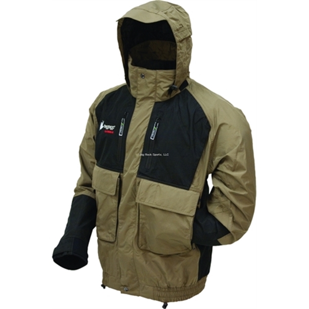 Picture of Frogg Toggs Firebelly Toadz Rain Jacket, Stone, Black, Size MD