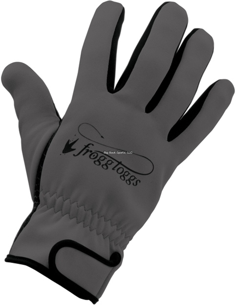 Picture of Frogg Toggs Frogg Fingers Fleece Gloves With Fingers Gray, Black, Size LG