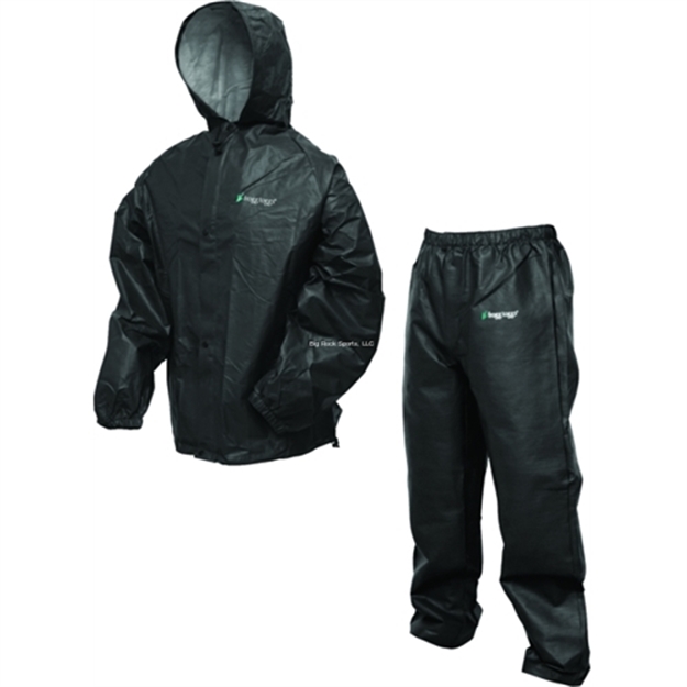 Picture of Frogg Toggs Pro Lite Rain Suit, Carbon Black, Size Sm, MD