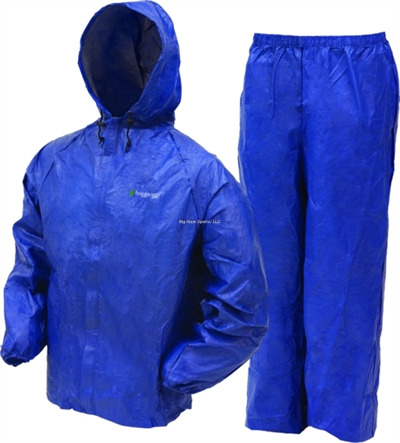 Picture of Frogg Toggs Youth Ultra-Lite II Rainsuit, Blue, Size LG
