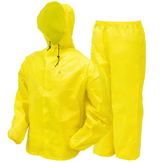 Picture of Frogg Toggs Youth Ultra-Lite II Rainsuit, Bright Yellow, Size MD