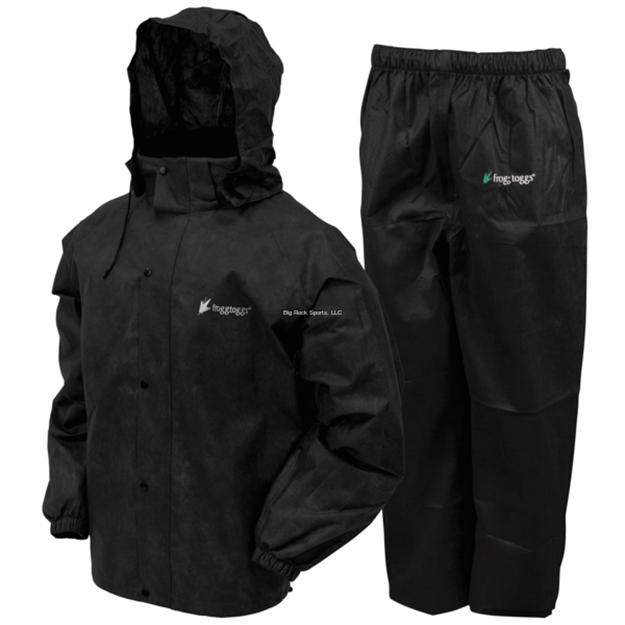 Picture of Frogg Toggs All Purpose Jacket / Pant Suit | Black | Size LG