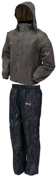 Picture of Frogg Toggs All Sport Rain Suit, Stone, Black, Size 2X AS1310 : AS1310-105XX 647484033379