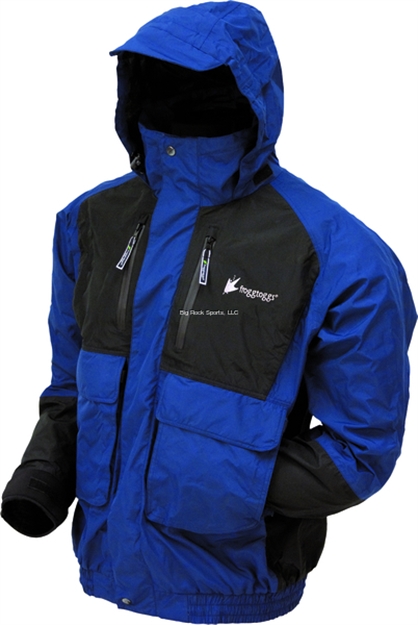 Picture of Frogg Toggs Firebelly Toadz Rain Jacket, Dust Blue, Black, Size XL