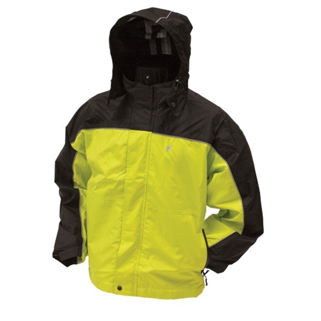 Picture of Frogg Toggs Highway Jacket Safety Green / Black Xlarge