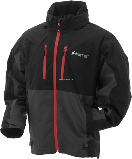 Picture of Frogg Toggs Pilot II Guide Jacket, Black, Charcoal Gray, Size MD