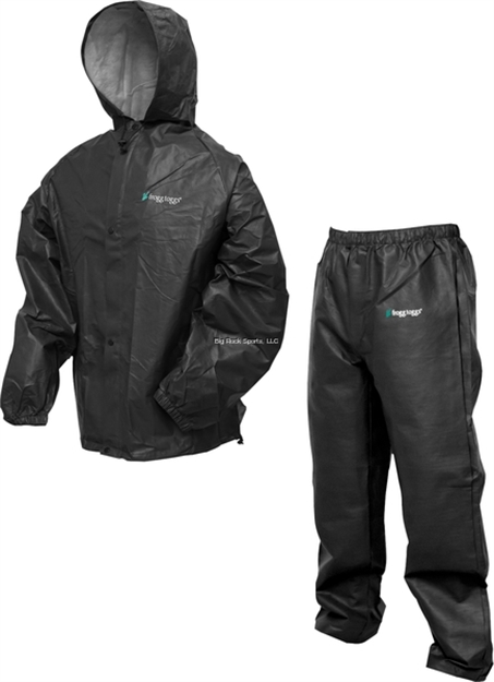 Picture of Frogg Toggs Pro Lite Rain Suit, Carbon Black, Size Md, LG