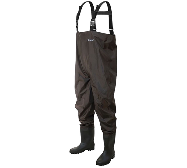 Picture of Frogg Toggs Rana II Pvc Bootfoot Chest Wader Cleated, Dark Brown, Size 9