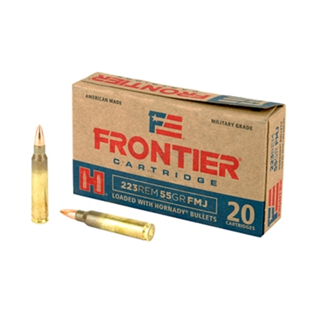 Picture of  Frontier Cartridge Fr100 Military Grade Varmint 223Rem 55Gr Full Metal Jacket 20 Per Box/25 Case 090255711264