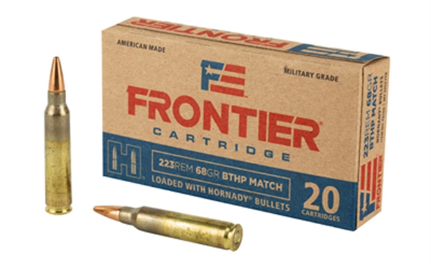 Picture of  Frontier Cartridge Fr160 Military Grade Centerfire Rifle 223Rem 68Gr Hollow Point Boat Tail 20 Per Box/25 Case
