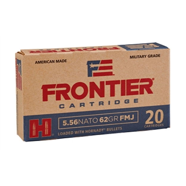 Picture of  Frontier Cartridge Fr260 Military Grade Centerfire Rifle 5.56X45mmnato 62Gr Full Metal Jacket 20 Per Box/25 Case