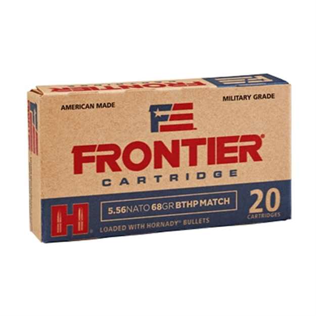Picture of  Frontier Cartridge Fr310 Military Grade Centerfire Rifle 5.56X45mmnato 68Gr Hollow Point Boat Tail Match 20 Per Box/25 Case 090255711608