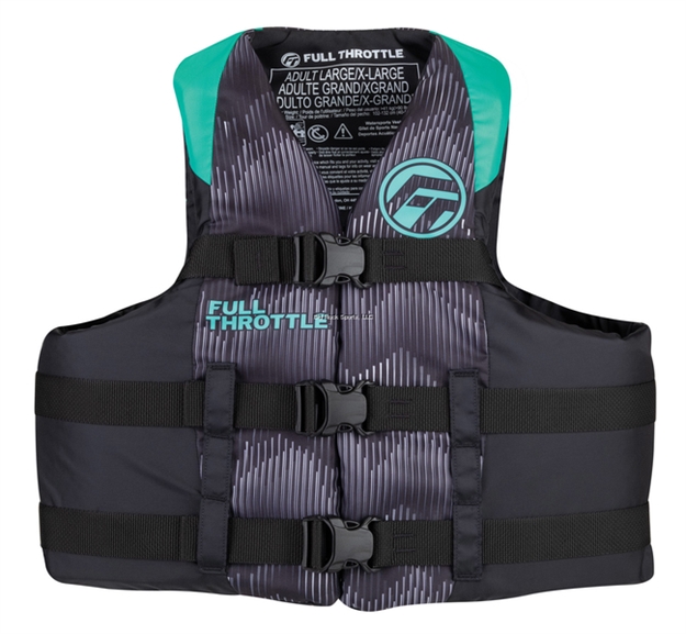 Picture of Full Throttle Adult Nylon Aqua 2Xl/4Xl