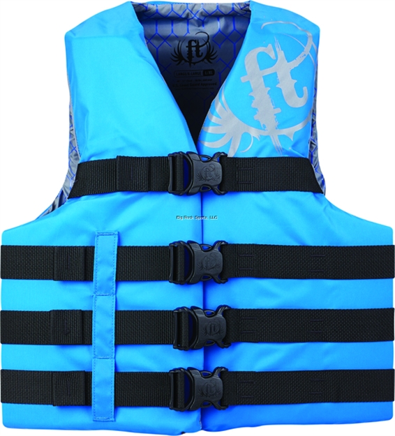 Picture of Full Throttle Vest Nyl Spt Blu/Blk S/M 112200-500-030-19