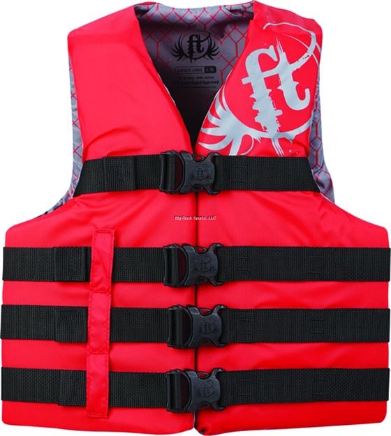 Picture of Full Throttle Vest Nyl Spt Red/Blk S/M 112200-100-030-19