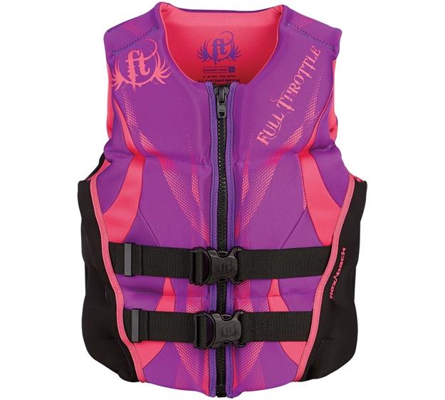 Picture of Full Throttle Hinged Rapid Dry Flex-Back Vest Purple Lrg