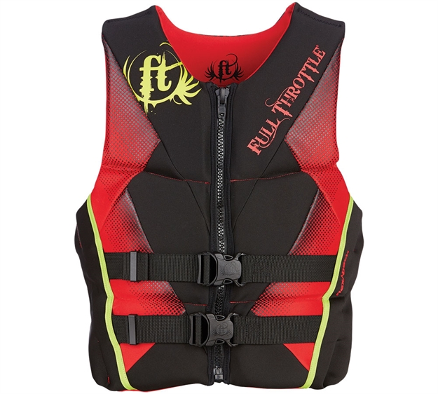 Picture of Full Throttle Hinged Rapid Dry Flex-Back Vest Red SM