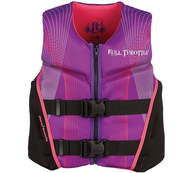 Picture of Full Throttle Hinged Rapid Dry Flex-Back Vest Youth Purple