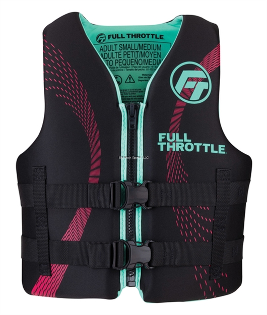 Picture of Full Throttle Rapid-Dry Vest Adult Aqua L/Xl
