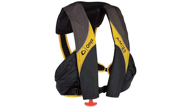 Picture of Full Throttle Vest Infl Dlx A/M Gry/Yel