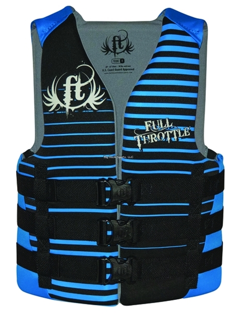 Picture of Full Throttle Vest Teen Rapid Dry Blue