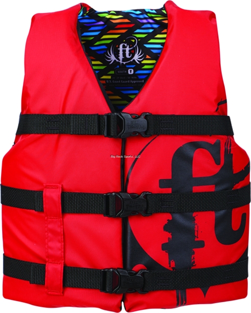Picture of Full Throttle Vest Yth Nyl Wtr Red