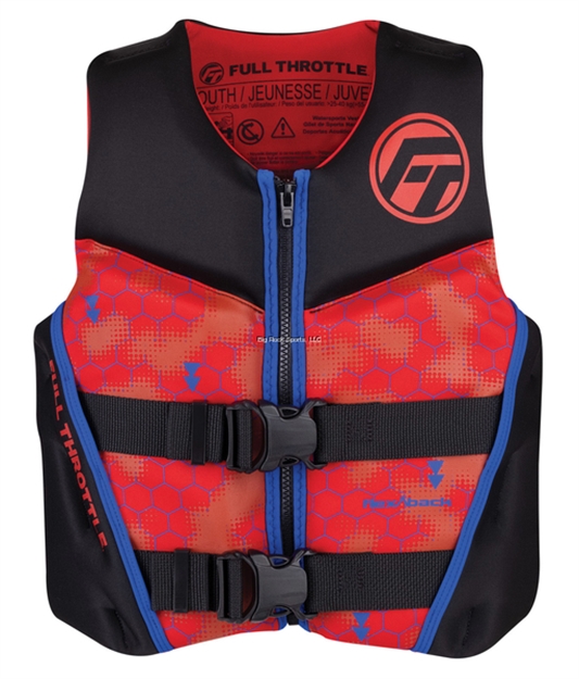 Picture of Full Throttle Youth Rapid-Dry Flex-Back Red Youth