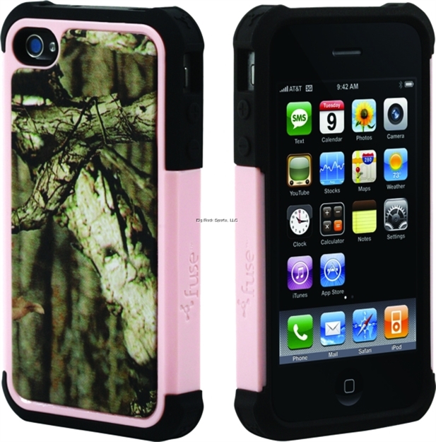Picture of Fuse Fuse F7395 Heavy Duty Rugged Iphone Mossy Oak Iphone 4/4S Shell Pnk Trim