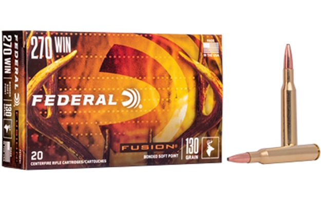 Picture of Federal F270fs1 Fusion  270Win 130Gr Bonded Soft Point 20 Per Box/10 Case 029465097868