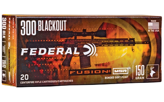Picture of  Federal F300bmsr2 Fusion Msr 300Blackout 150Gr Bonded Soft Point 20 Per Box/10 Case 604544624113
