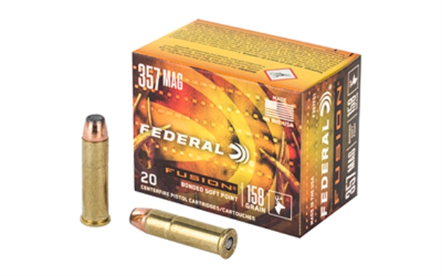 Picture of  Federal F357fs1 Fusion Handgun 357Mag 158Gr Fusion Soft Point 20 Per Box/10 Case 029465098377
