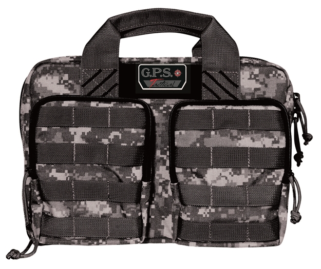 Picture of Gps Bags Gpst1315pcg Tactical Quad +2 Gray Digital 1000D Polyester With Ykk Lockable Zippers, 8 Mag Pockets, 2 Ammo Front Pockets, Visual ID Storage System & Holds UP TO 6 Handguns GPS-T1315PCGD