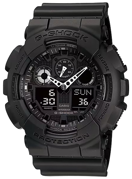 Picture of  G-Shock/Vlc Distribution Ga1001a1 G-Shock Tactical XL 52Mm Keep Time Black Features Stopwatch/Speedometer
