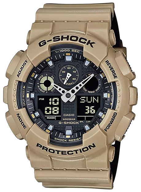 Picture of  G-Shock/Vlc Distribution Ga100l8a G-Shock Tactical Brown Stainless Steel Bezel 145-215Mm 889232125428