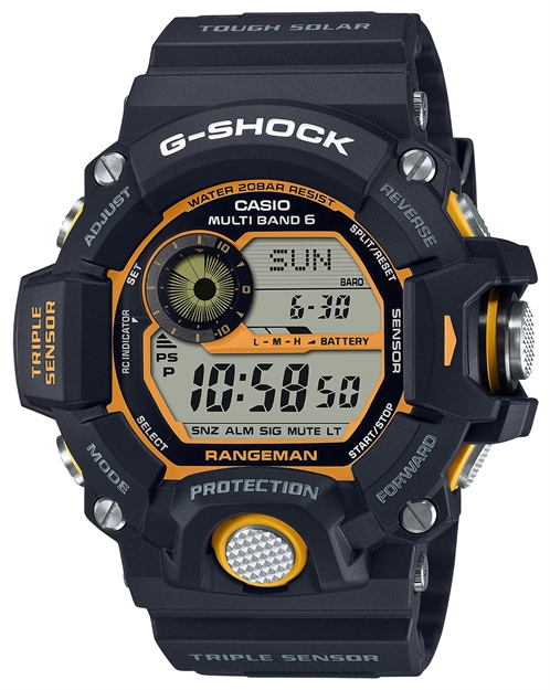 Picture of  G-Shock/Vlc Distribution Gw9400y1 G-Shock Tactical Rangeman Keep Time Black/Yellow Size 145-215Mm Features Digital Compass 889232343204