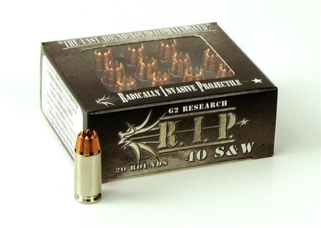 Picture of G2 Research .40 S&Amp;Amp;W 115Gr. R.I.P. Ammo - Box OF 20 Rounds