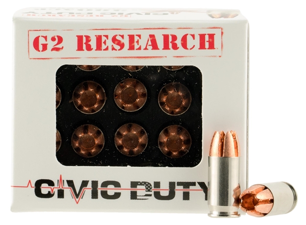 Picture of  G2 Research G00621 Civic Duty  380Acp 64Gr Copper Expansion Projectile 20 Per Box/25 Case