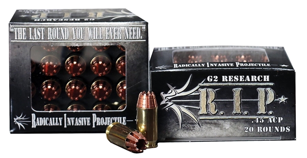 Picture of G2 Research G00002 R.I.P  45Acp 162Gr Fracturing Hollow Point 20 Per Box/25 Case G2R RIP 45 ACP