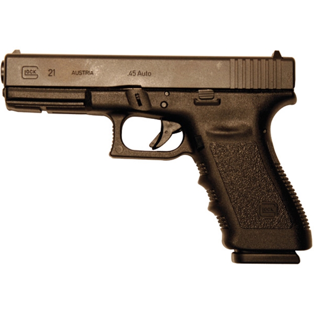 Picture of Glock G21 SF Short Frame Semi Auto Pistol 45 Acp, 4.6 In, Poly Grp, 13+1 Rnd, Fixed, Full SZ Blk Frame PF2150203
