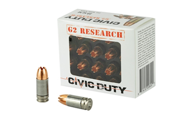 Picture of  G2 Research G00602 Civic Duty  9Mmluger 96Gr Copper Expansion Projectile 20 Per Box/25 Case 851412006025