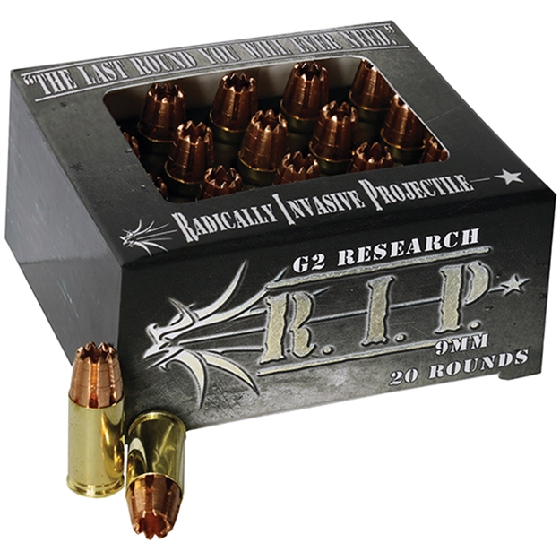 Picture of G2 Research G00000 R.I.P  9Mmluger 92Gr Fracturing Hollow Point 20 Per Box/25 Case G2R RIP 9MM