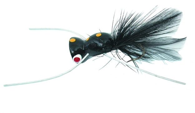 Picture of Gaines Bass Duster Popper, SZ 4 Hook, Black/Yellow