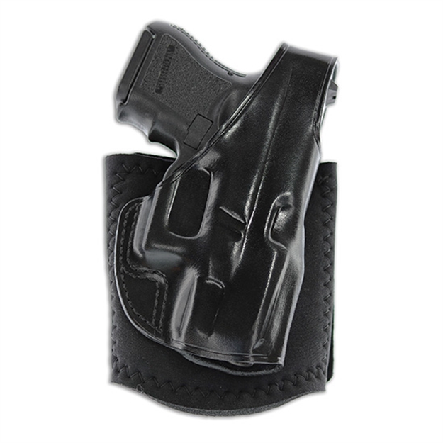 Picture of  Galco Ag664b Ankle Glove  Size Fits Ankles UP TO 13" Black Leather Slip ON Hook & Loop Fits Sig P938 Fits Kimber Micro 9 Right Hand