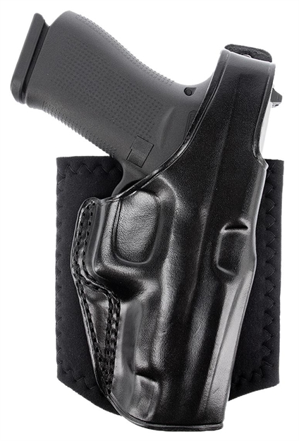 Picture of  Galco Ag800b Ankle Glove  Size Fits Ankles UP TO 13" Black Leather Hook & Loop Compatible W/ Glock 43/43X/Taurus Gx4/Cz P-10 Right Hand