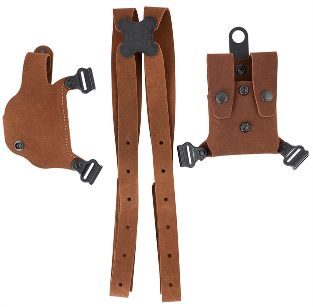 Picture of Galco Cl2290 Classic Lite 2.0 Shoulder System Size Fits Chest UP TO 56" Natural Leather Compatible W/Glock 42/Kahr K40 Right Hand CL2-290